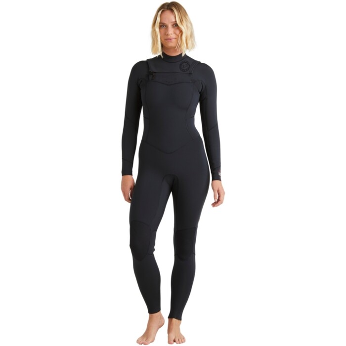 2024 Billabong Womens Salty Dayz Natural 4/3mm Chest Zip Wetsuit ABJW100196 - Black